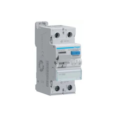 Hager FI-Schalter 2P 10kA 25A 30mA Typ F CDF525D (1/2)