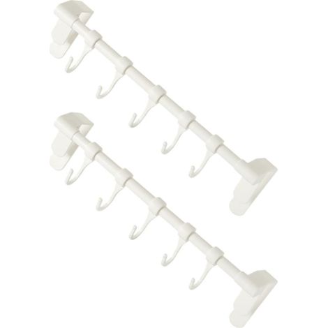 Ganchos para Puerta de Gabinete Blanco Plástico 2 Piezas (1/5)