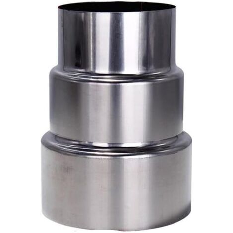 Réducteur de conduit de cheminée en acier inoxydable – Connexion cheminée et poêle à bois – Ø 90 mm/Ø 70 mm – Résistance haute température (1/4)