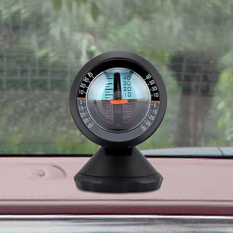 Indicateur de Pente de Voiture, Instrument de Sécurité de Routière, Noir D'inclinomètre de Voiture pour Tourisme de Bateau (1/5)