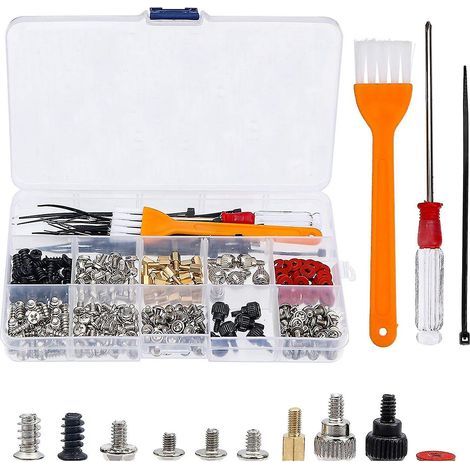 Kit de 330 vis de fixation pour boîtier de bureau + serre-câbles à vis (1/4)