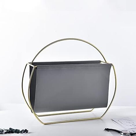 Porte-revues en cuir portable – organisateur élégant pour maison, salon, chambre