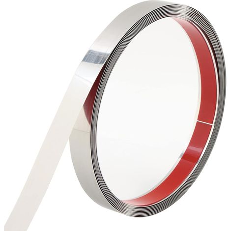 Moulure murale en acier inoxydable - Décollez et collez - Bordure en métal autocollante flexible pour plafond, cadre de miroir et plus encore - Finition semblable à un miroir (1/5)