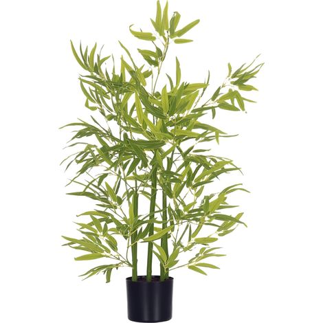 Plante Artificielle, Arbre en Bambou Décoratif, Décor Intérieur pour la Maison et le Bureau, Vert, 15X15X90 cm (1/5)