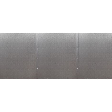 Papier peint panoramique bureau gris | Tapisserie panoramique métal grise | Papier peint panoramique salon moderne industriel - 250 x 600 cm (6 pièces) (1/2)