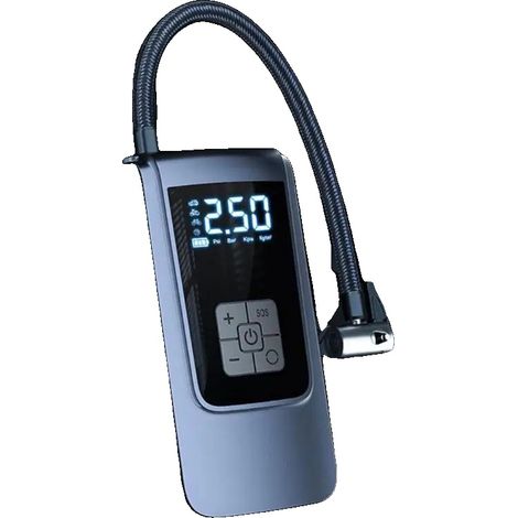 Compresseur d'air, Gonfleur de pneus électrique, Pompe multi-usages, Noir, Alimenté par batterie (1/2)