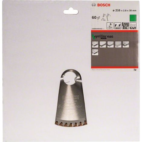 Bosch PRO Wood Kreissägeblatt, 216 x 2,8 x 30 mm, T60 (1/2)