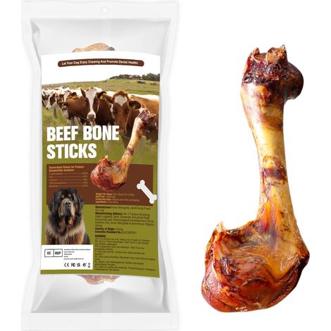 100-130g Os de Jarret de Bœuf sans Viande pour Chiens, Friandises à Mâcher Durables en Sachet, Soin Dentaire Naturel, Adaptés à Tous Les Âges (1/5)