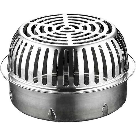 Grille anti-obstruction pour caniveaux de toitbalcon ou terrasseen acier inoxydable 304diamètre 200 mm. (1/5)