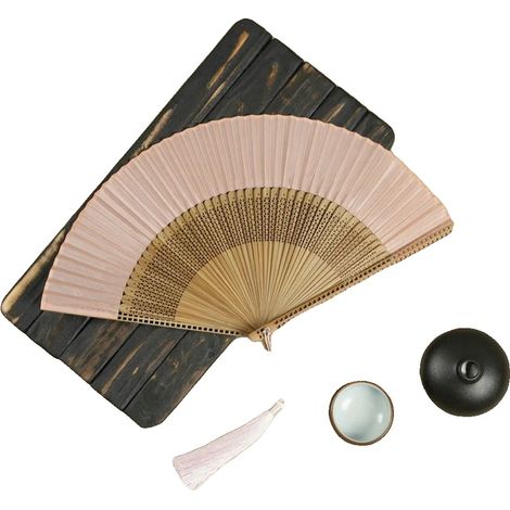 Faltender Handfächer, Elegantes Design, Tragbar und Leicht, Rosa (1/2)