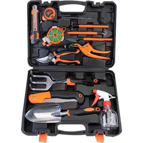 14 Pcs kit outils du jardinier Jardinage en Acier Inoxydable avec Poignée Antidérapante, kit outils de jardinage pour Cultiver des Légumes et des Fleurs (1/5)