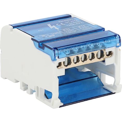 207 211 407 Modularer Schienenklemmenblock, Schraubanschluss, Stromverteilerblock, Universal-Anschlusskasten, 1 Stück (207)