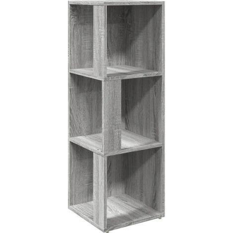 Armario esquinero clásico compacto de 33 x 33 x 100 cm con amplio espacio de almacenamiento estilo contemporáneo madera de ingeniería gris 020048519 (1/5)