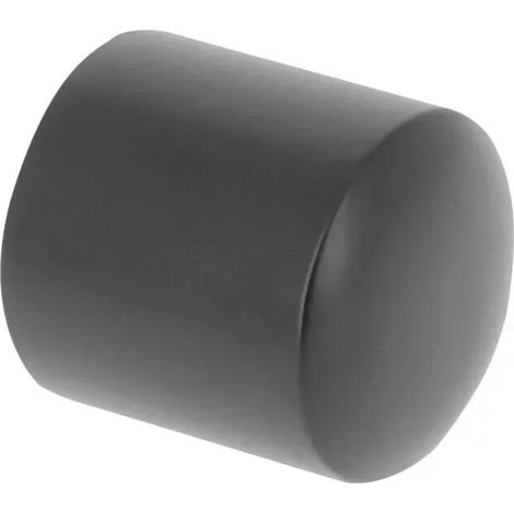 Embout d'extrémité simple pour corde rampe – Laiton noir mat – Diamètre 30 mm – Longueur 88 mm – Livré avec vis M6 – Cadap