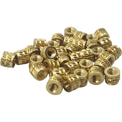 Jeu de 50 inserts filetés en laiton n° 6-32 à chaud, écrous ailettes (1/5)