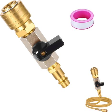 Robinet arrêt - Air comprimé 1/4", raccord NW 7.2 - Laiton (1/5)
