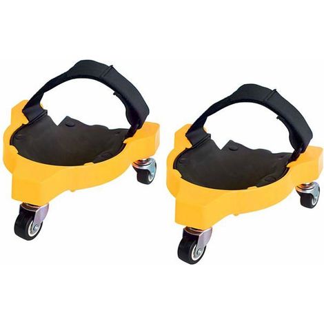 Lot de 2 genouillères flexibles avec roulettes pour jardin, chantier de construction (1/5)