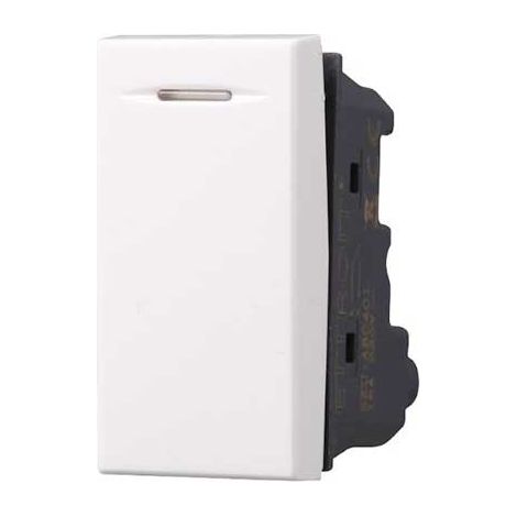 Bouton 1P 10A compatible Bticino Axolute couleur blanc Ettroit AB1001