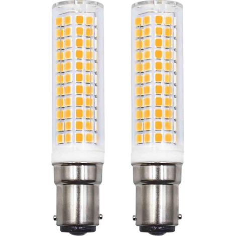 Lot de 2 Ampoules LED B15d Remplaçant 75W 90W 80W Blanc chaud 3000K 220V 230V 890lm 7W Applique Murale Pour Salon Lustre Machine à Coudre [Classe énergétique E] (1/5)