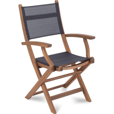 Fieldmann Sedia Scandinava Pieghevole Marrone 54 x 65 cm
