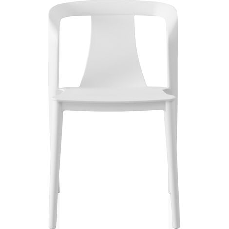 Lot de 4 chaises blanches en polypropylène (1/5)