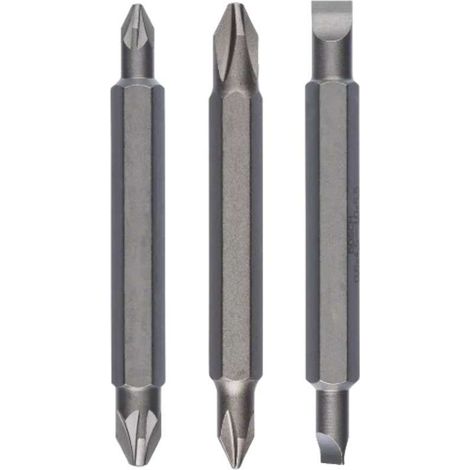 2607001745 - Kit 3 inserti da avvitamento 3 pz. PH1, PZ1, S 0,6x4,5- PH2, PZ2, S 1,0x5,5- 60 mm