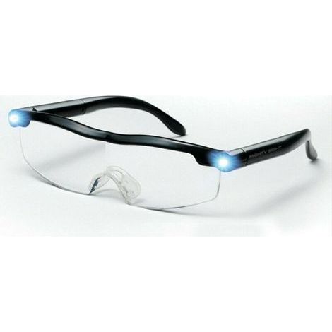 Lunettes de Lecture - Loupe de Vision puissante avec lumière LED, grossissement de 160%, pour Lecture,Tous Les Travaux de Précision,Réparations,Couture, Montres et Artisanat (Loup (1/4)