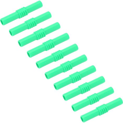 10 Stück 4 mm isolierte Bananenstecker-Verlängerungsstecker (Buchse auf Buchse) für elektronische Geräte, Grün (1/5)