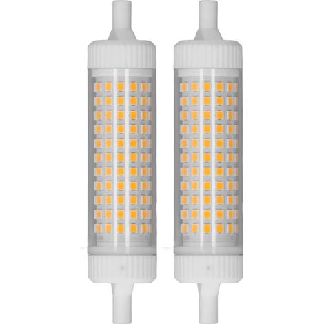 Jeffergarden Ampoule LED R7S 118mm, 2 pièces, variable 15W, 154 LED, projecteur à Double extrémité pour éclairage publicitaire nocturne à domicile, lumière chaude 220V