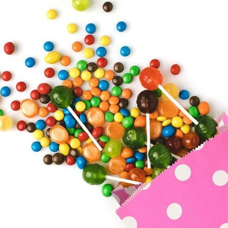 40Pcs Sac Kraft Couleur Sac Cadeau Anniversaire 48Pcs Autocollant Rond Sacs-Cadeaux Sac Papier Craft pour Bonbons Biscuits Noix Ma (1/5)