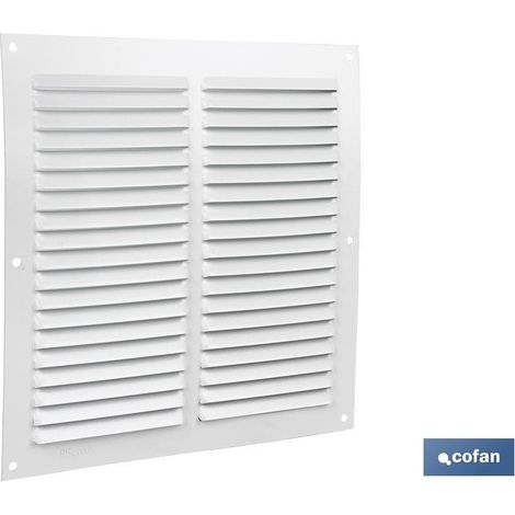Pack de 5 grilles de ventilation en aluminium blanc 20 x 20 cm