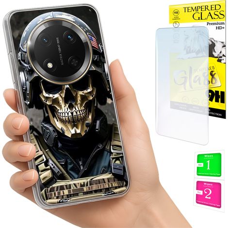 Funda para Honor Magic7 Lite con cubierta fotográfica y tapa trasera + cristal 9H (1/5)