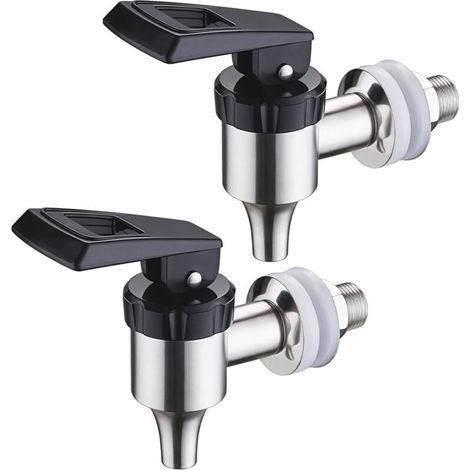 Lot de 2 distributeurs de boissons, acier inoxydable, robinet à bière 16 mm, robinet de rechange pour distributeur de boissons, distributeur de boissons (1/4)