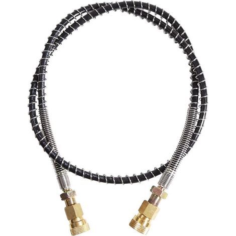 Tuyau avec Ressort Enroulé 100 Cm de Long PCP Pneumatique Pompe de Remplissage d' Tuyau en Nylon Noir (1/4)