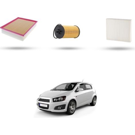 Kit tagliando 3 filtri compatibile con Chevrolet Aveo II 1.2 51kw dal 2011 (1/5)