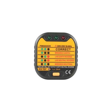Testeur de prise électrique automatique 50-60Hz UK/US/EU pour la maison PM6860DR (prise UE) (1/5)