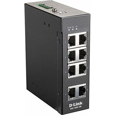 HUB Switch puertos 8 x 10/100Base T(X) D-Link DLINK  DIS-100E-8W (1/2)