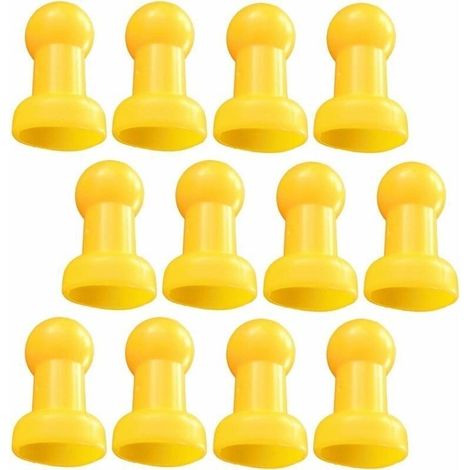 12 x Bouchons de Trampoline Capuchons de Poteau Accessoires de Trampoline 8x5cm Jaune -