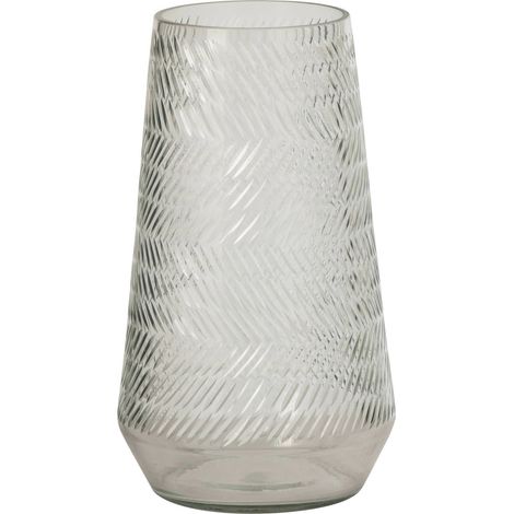 Vase relief en verre transparent large - transparent (1/3)