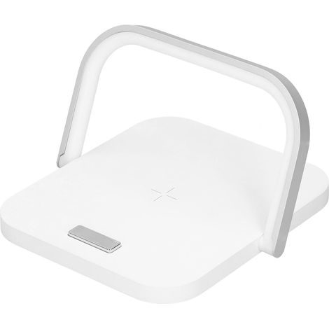 Lampe de bureau 5V multifonction avec chargeur sans fil rapide et support téléphone blanc (1/5)