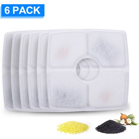 Fontaine à eau pour chat Veken (lot de 6) - Pièces de rechange pour fontaine à eau pour chat. (1/5)