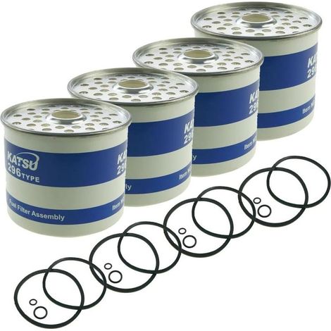 4-teiliges Kraftstofffilterelement für CAV296 Dieselkraftstofffilter-Wasserabscheider für Schiffsdieselmotoren, Boote, Lkw, Traktoren und Stromgeneratoren (1/4)