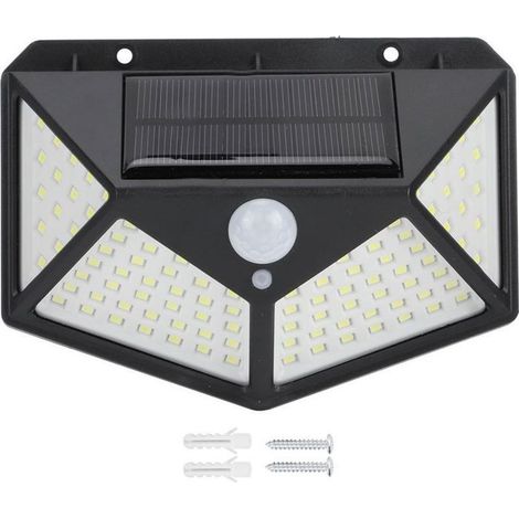 4pcs Lumière solaire LED murale - Capteur de mouvement Étanche - Jardin extérieur (1/5)