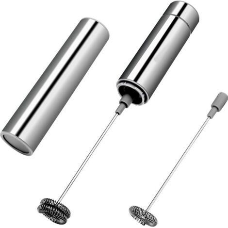 Mousseur à lait rechargeable, mousseur à lait électrique portable, agitateur amovible en acier inoxydable, mixeur à boissons, mini-mixeur (pour matcha et latte) (1/5)