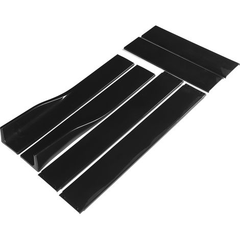 Bas de caisse Becquet Lame Diffuseur Noir Brillant pour Voiture Berline Coupé 2 Portes 4 Portes Universel (1/5)