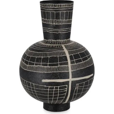 Botella decorativa Siva negra 30x43