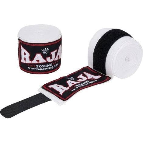 Bandes de boxe Raja blanches 4,5 m (1/2)