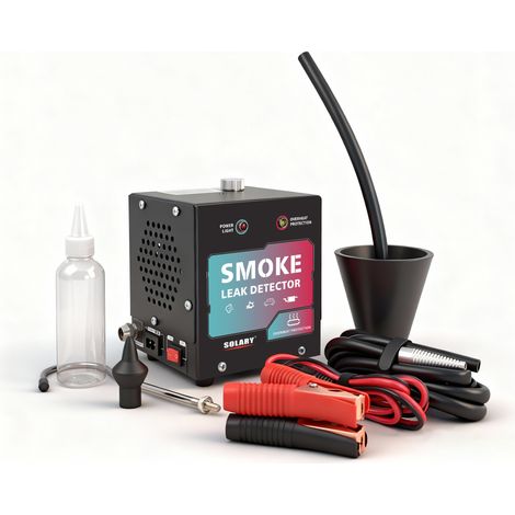 SOLARY Mini Machine à fumée EVAP SD202E 12V – Détecteur de fuites vide/EVAP avec pompe à air intégrée, coloris dégradé Rouge-Bleu (huile non incluse)