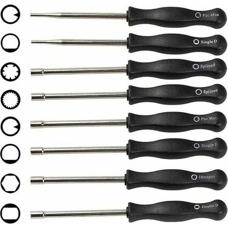 8PCS Tournevis de Carburateur - Ensemble d'Outils de Réglage du Carburateur - Réglage du Carburateur pour Moteurs 2 Temps (1/4)