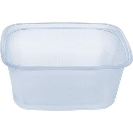 Rechteckige, transparente Deckel aus wiederverwendbarem PP 50 Stück PRATIPACK Guillin Polska